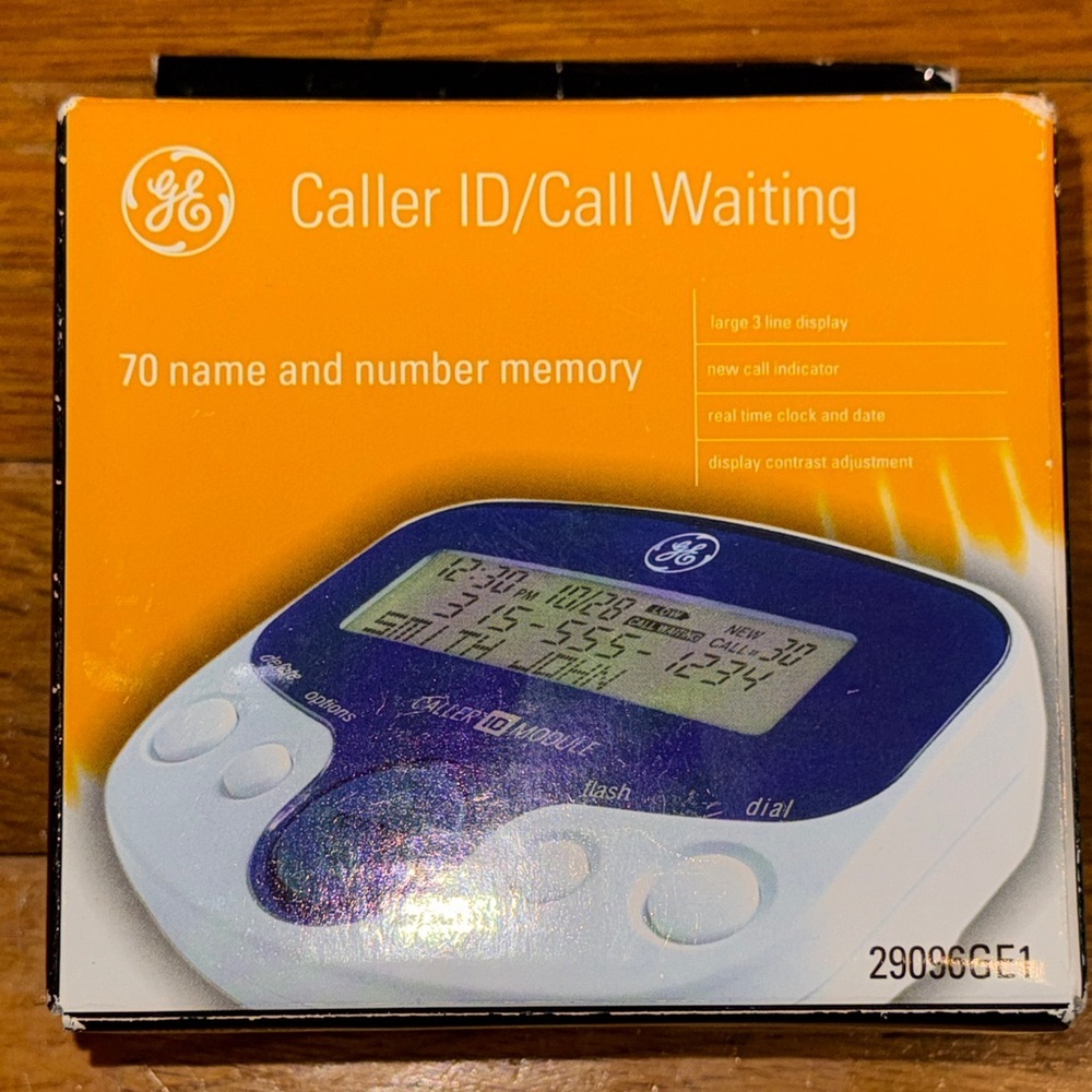 NWT GE Call Waiting Caller ID 70 Name Number Memory 29096GE1 Large Display White
